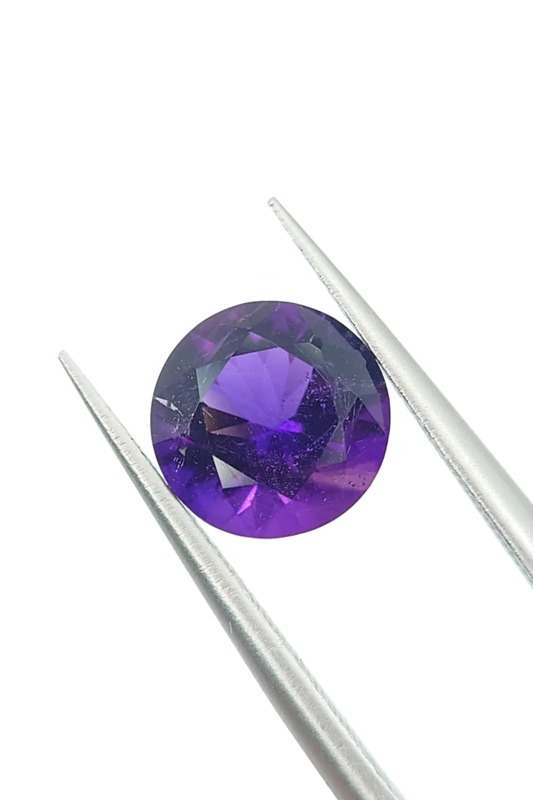 1.7ct Amethyst Round Cut Loose Gemstone From Nigeria — view 2